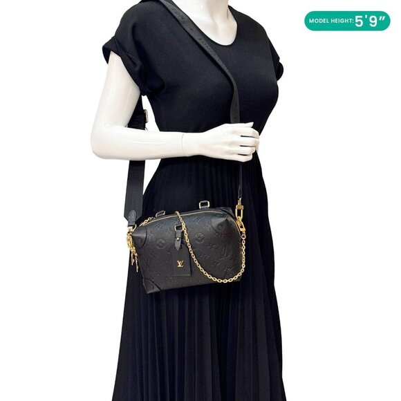 Louis Vuitton Petite Malle Souple Monogram Empreinte Shoulder Bag Black - Picture 2 of 13